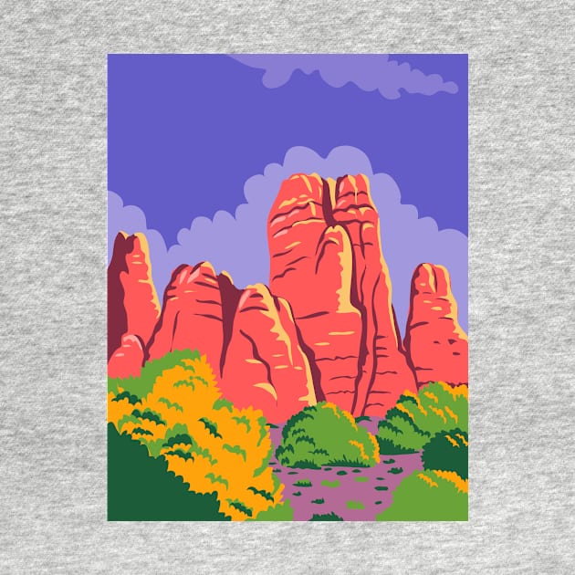 Canyonlands National Park in Moab Utah Utah United States WPA Poster Art Color by retrovectors